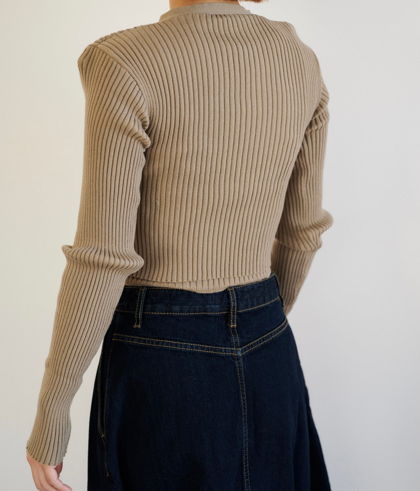 Ribknit cami &cardigan