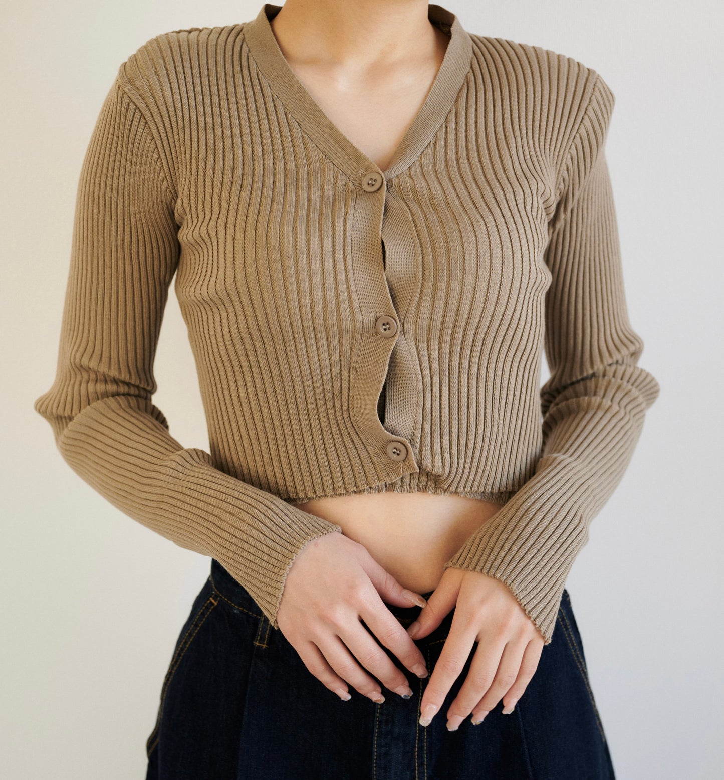 Ribknit cami &cardigan