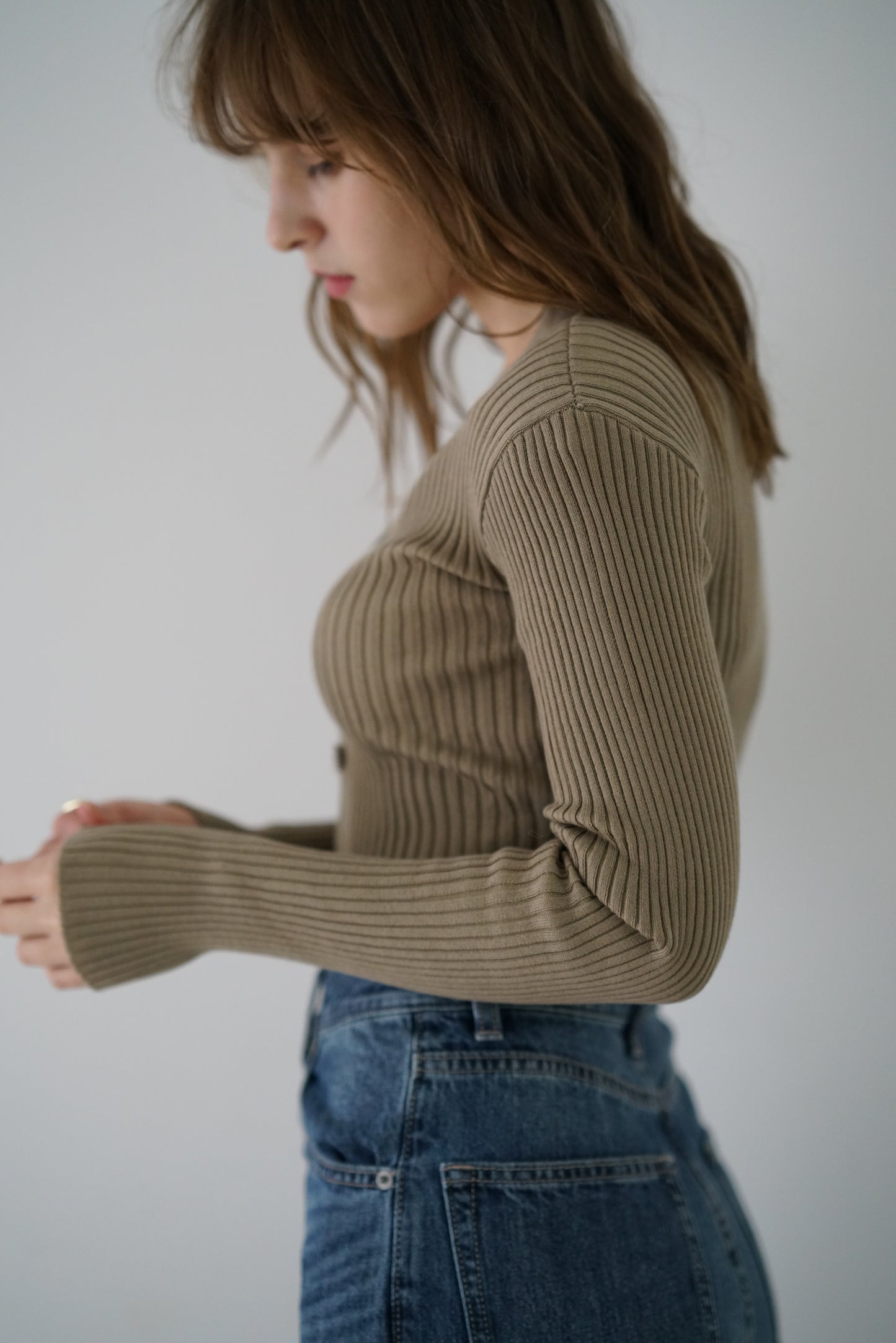 Ribknit cami &cardigan