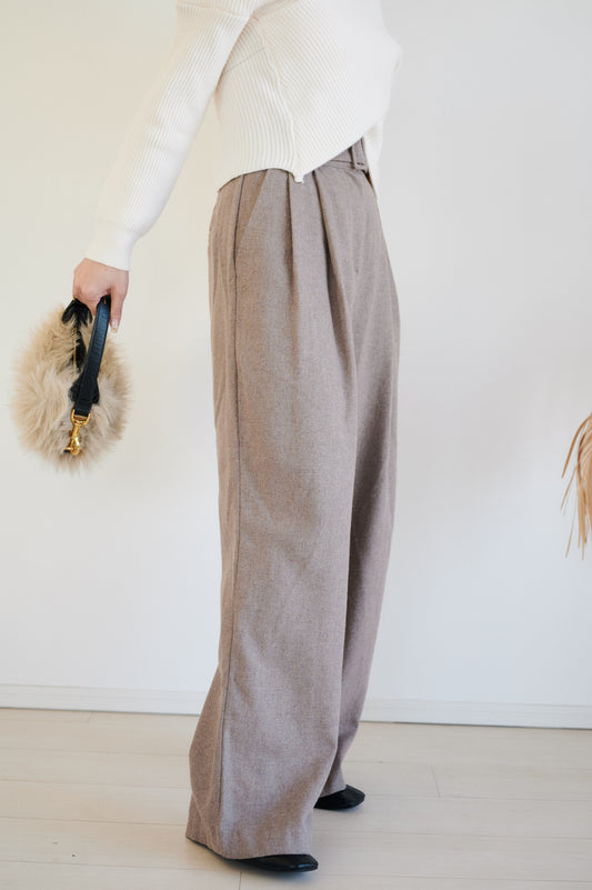 High waist straight pants