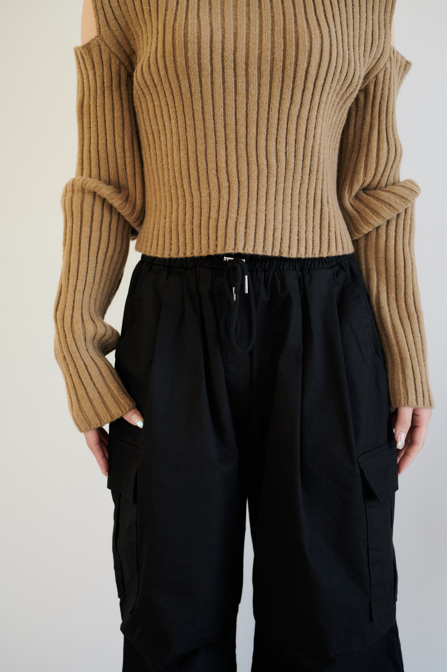 Side pocket wide pants