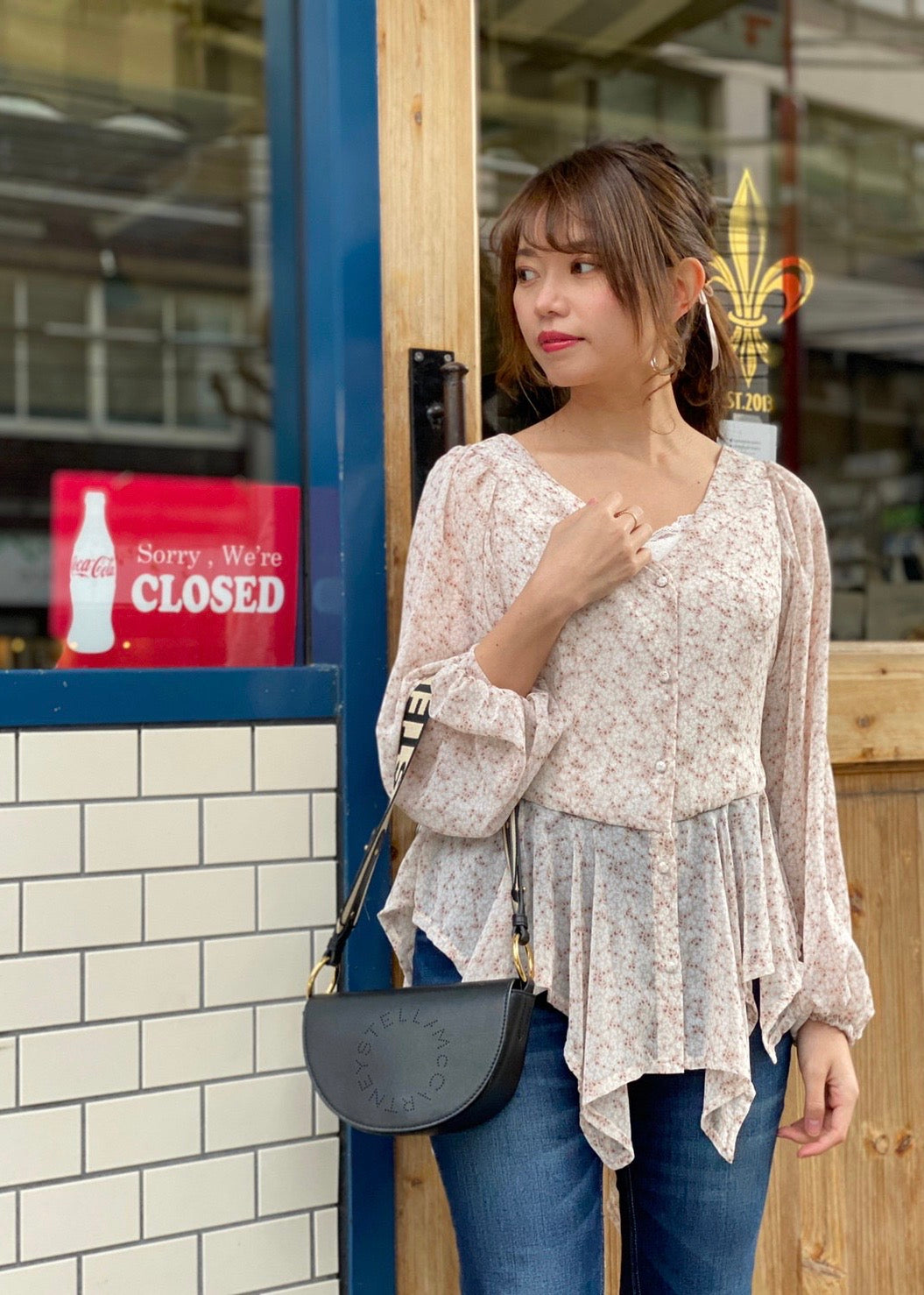 Flower chiffon blouse