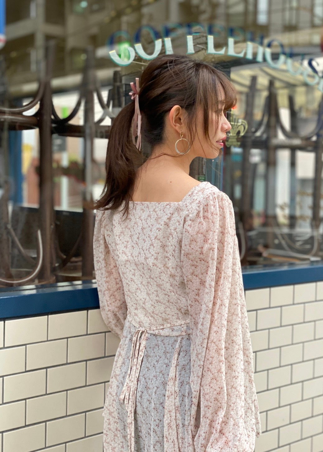 Flower chiffon blouse