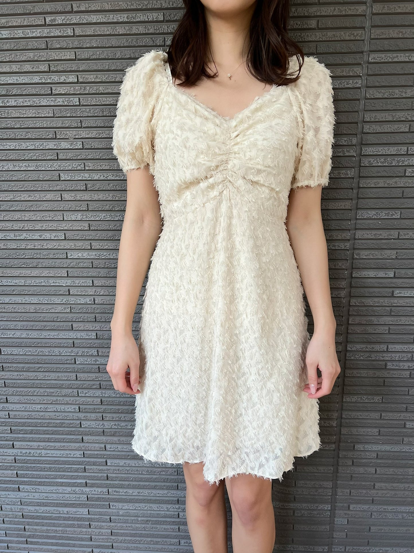 Puff sleeve one-piece