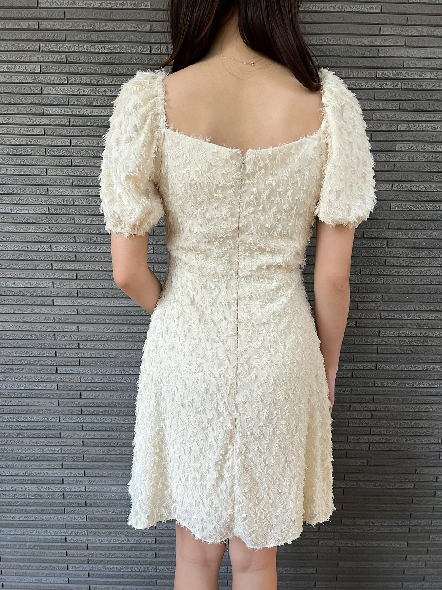 Puff sleeve one-piece