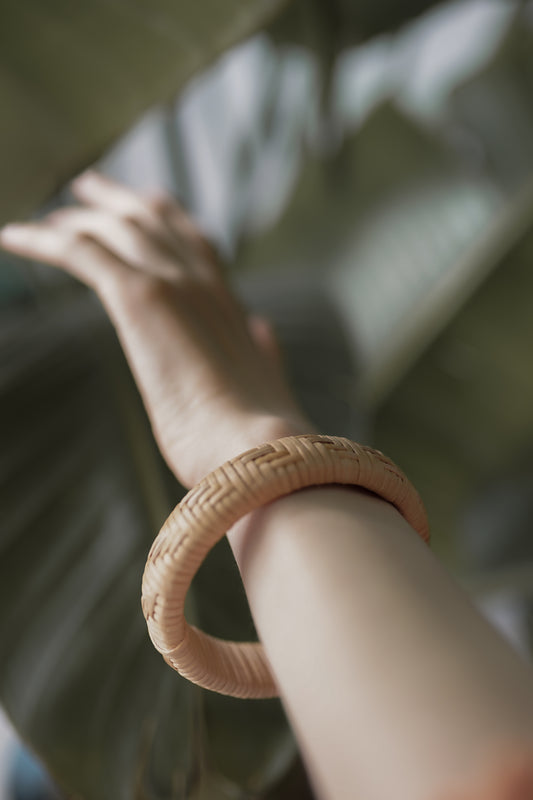 Rattan design bangle.