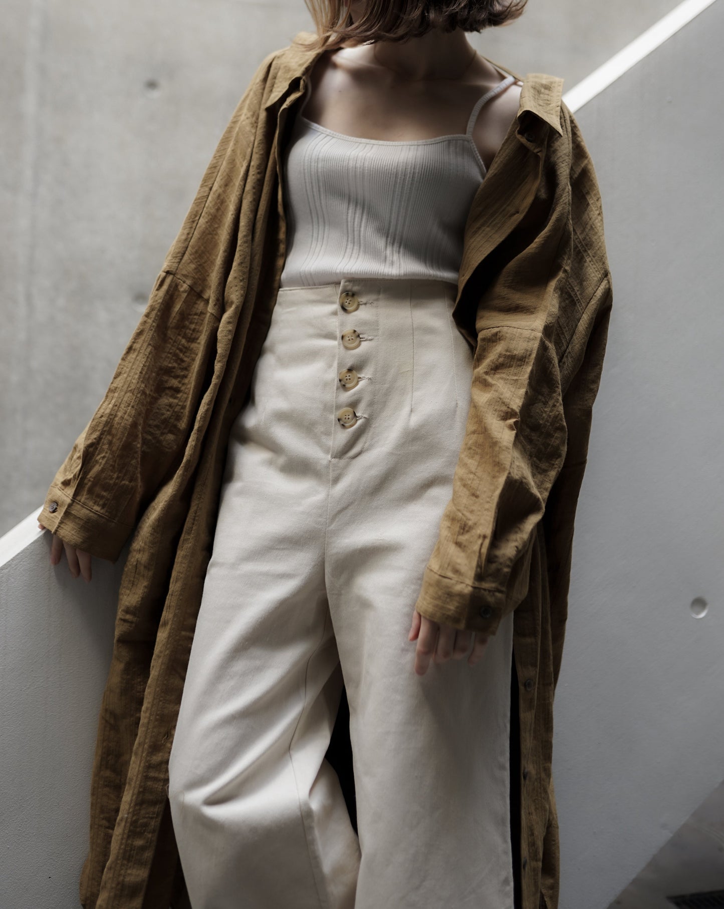 Off shoulder shirt one-piece