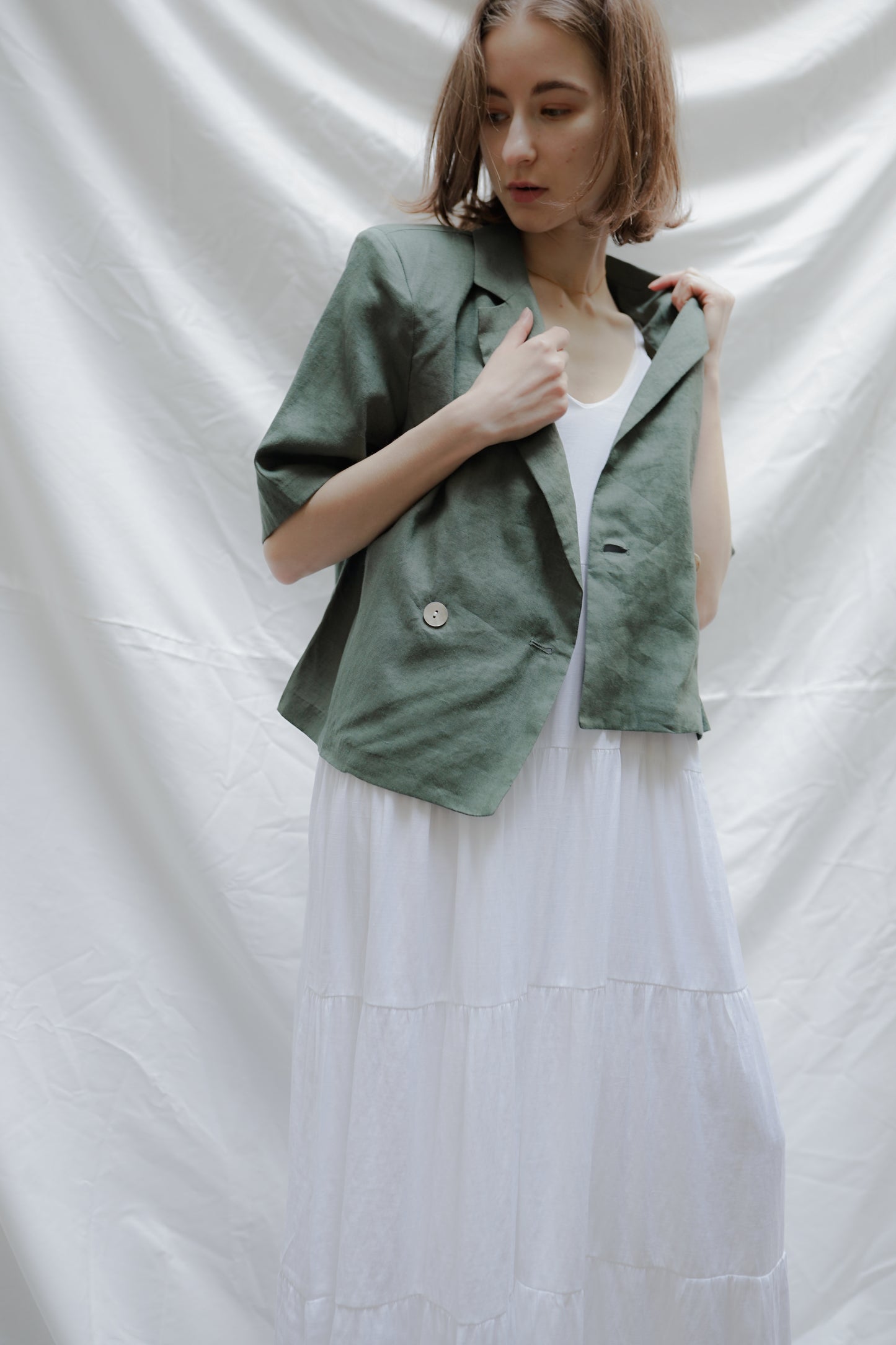 Linen short jacket