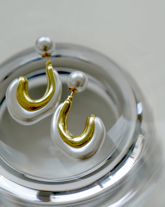 2way pearl hoop pierce