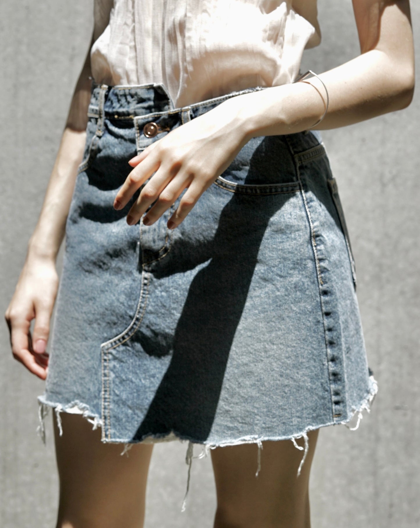 Denim mini skirt