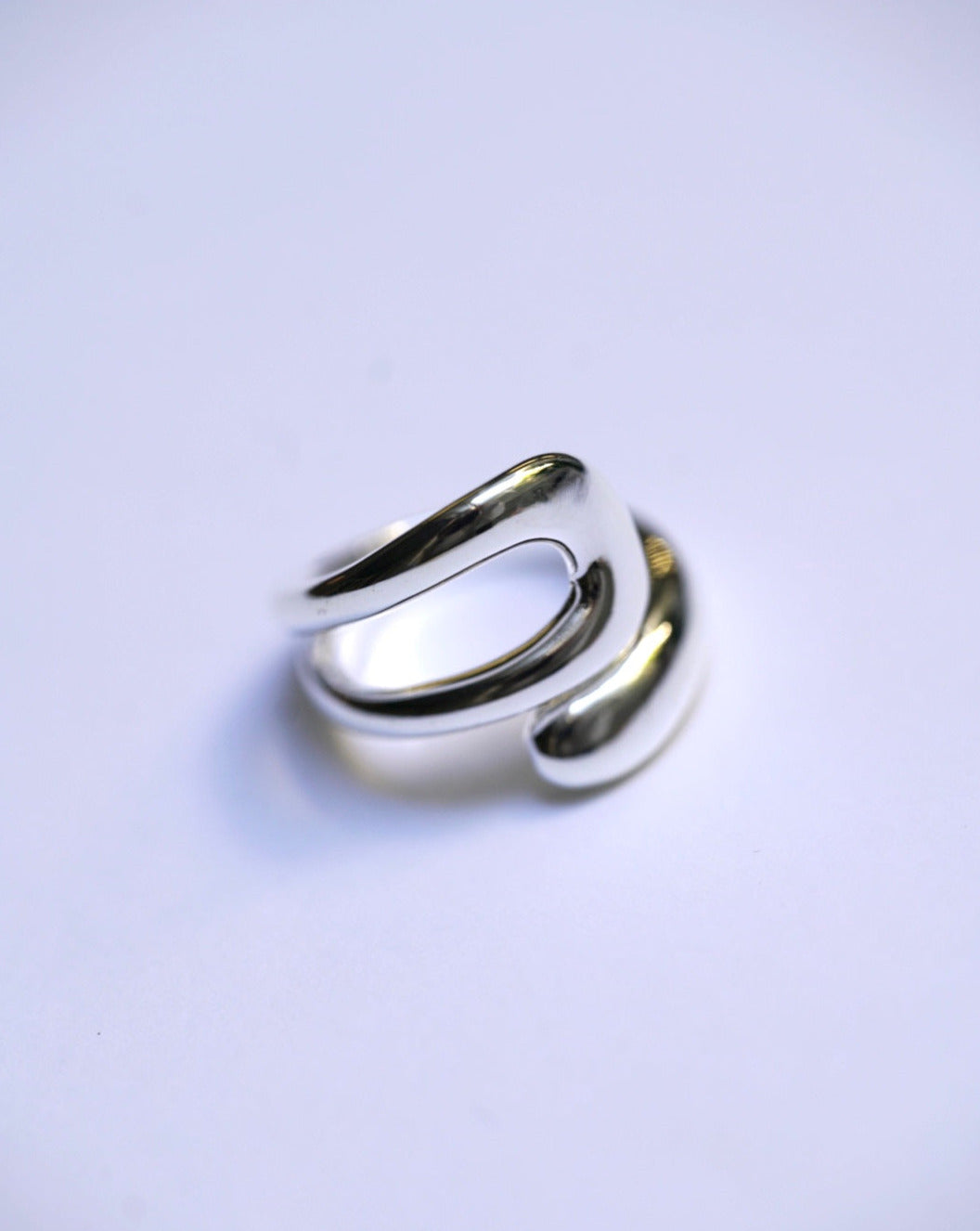 Silver design ring