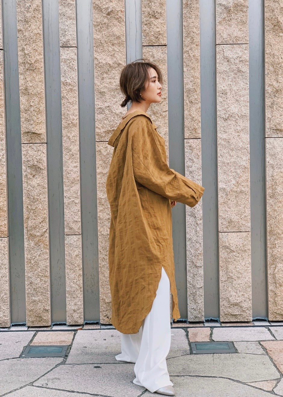 Off shoulder shirt one-piece
