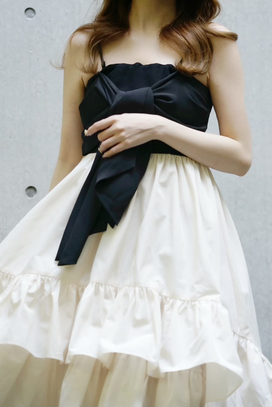 【eve46コラボ】Long frill camisole dress