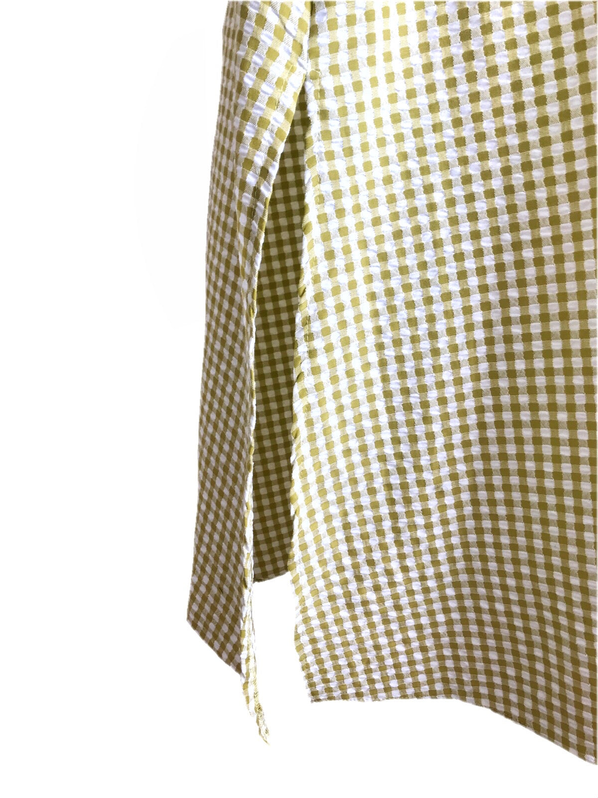 Gingham check long one-piece [YELLOW/BLACK]