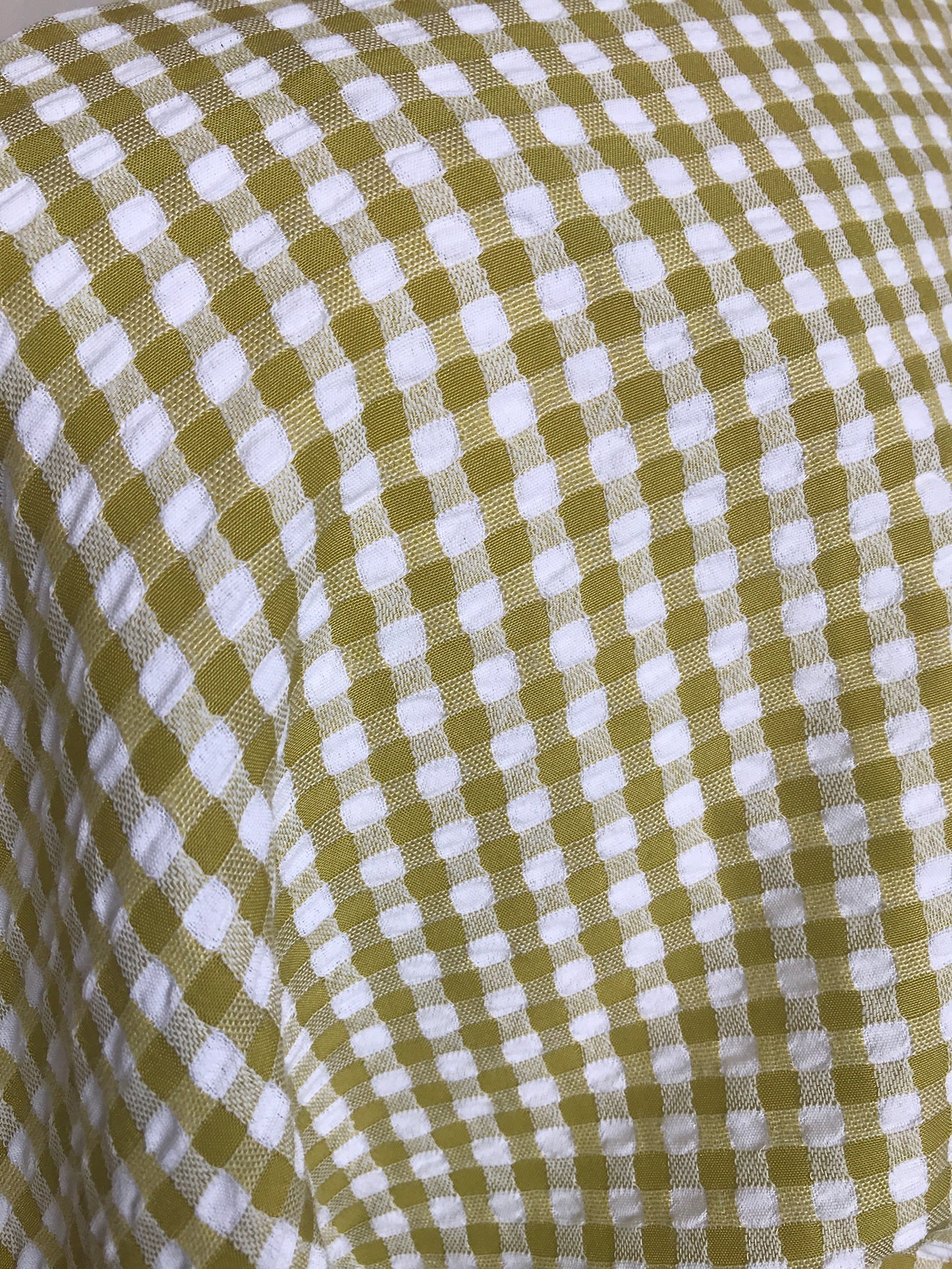 Gingham check long one-piece [YELLOW/BLACK]