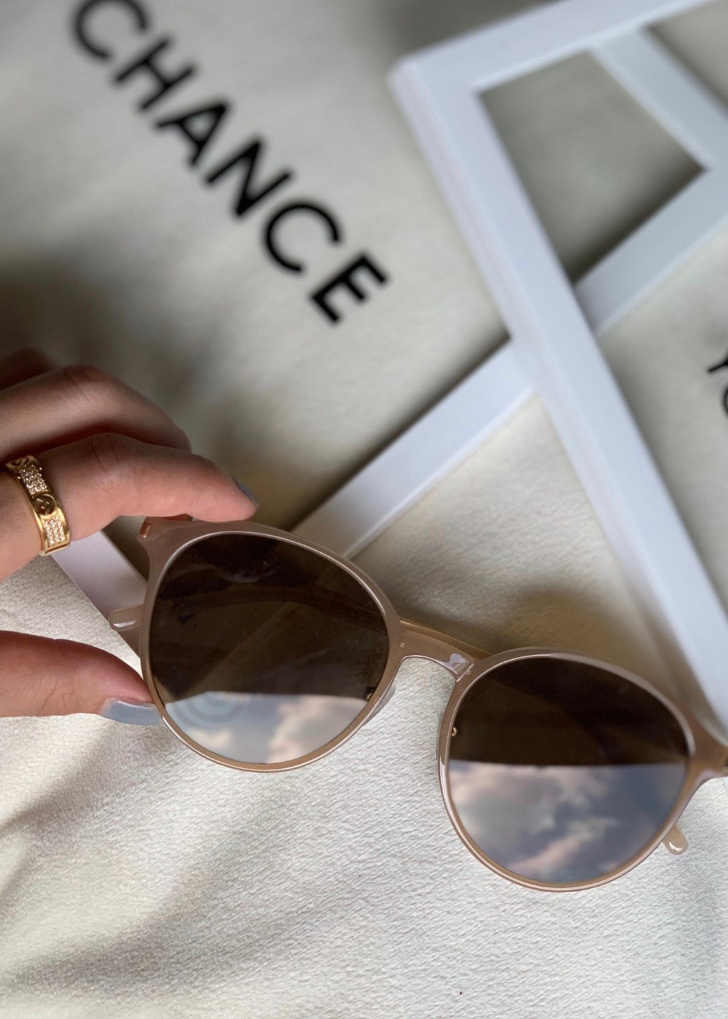 Beige color sunglasses