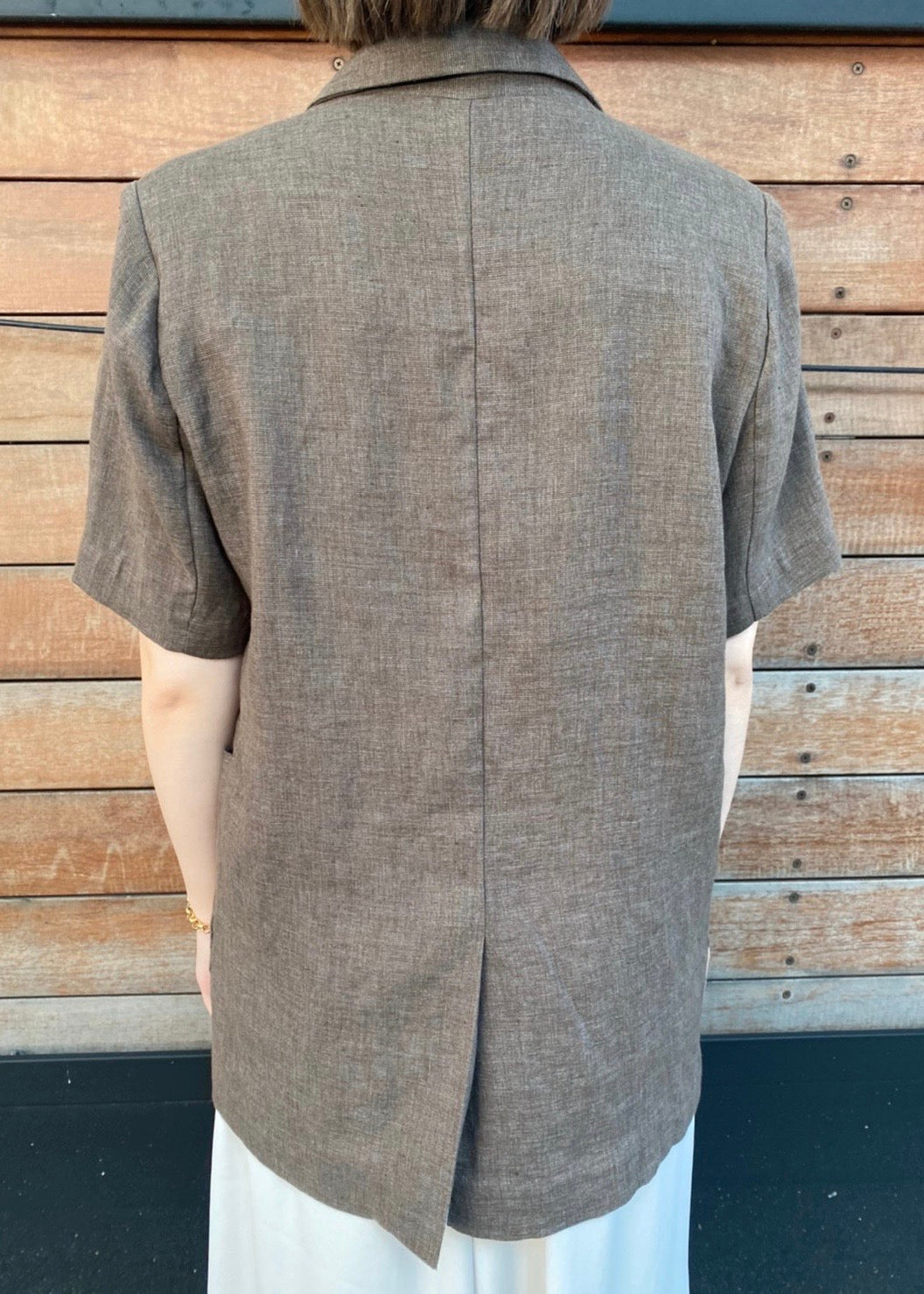 linen half sleeve jacket