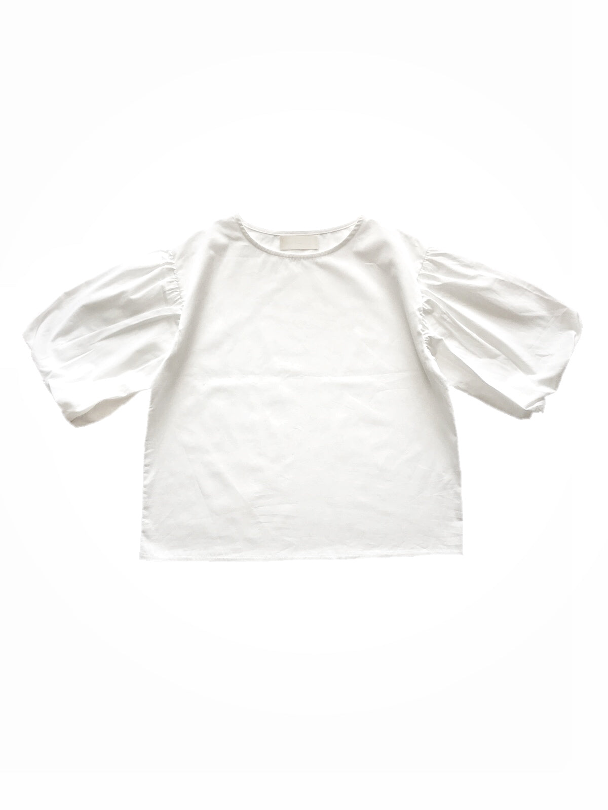 Volume sleeve blouse [WHITE/BLACK]