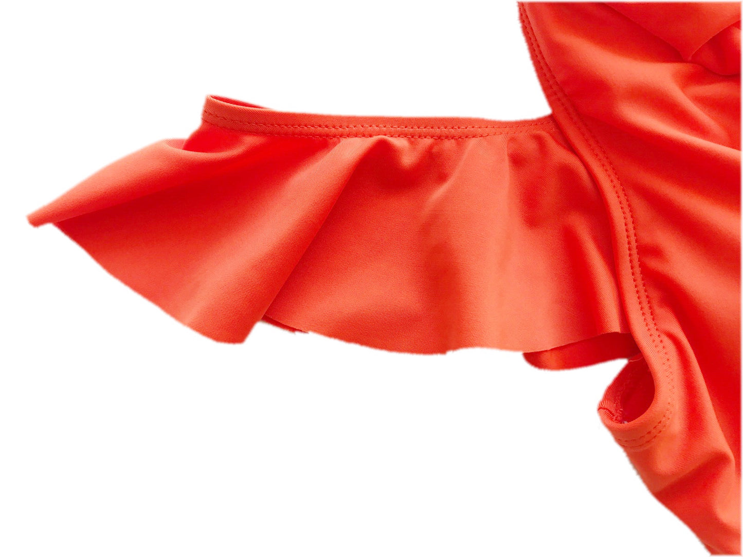 One shoulder frill swim wear