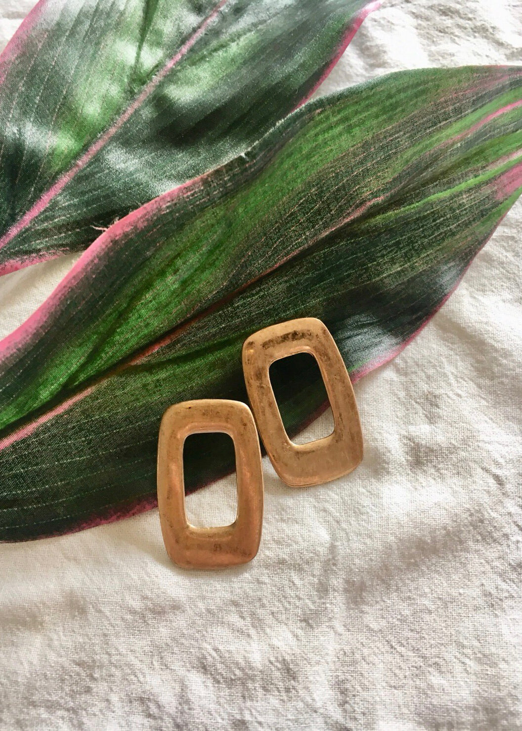 Square hoop pierce.